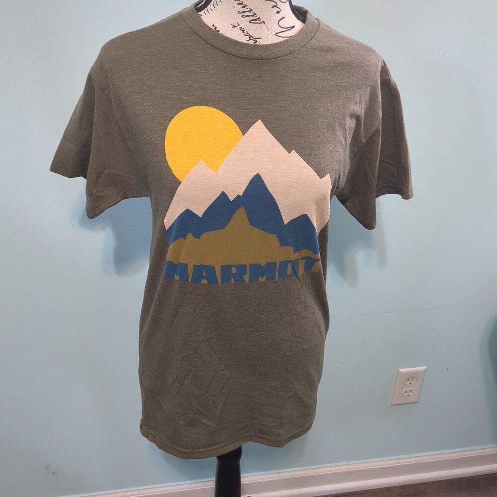 Marmot X Thread Womens Graphic Tee Short Sleeve Crew Neck Logo Print small